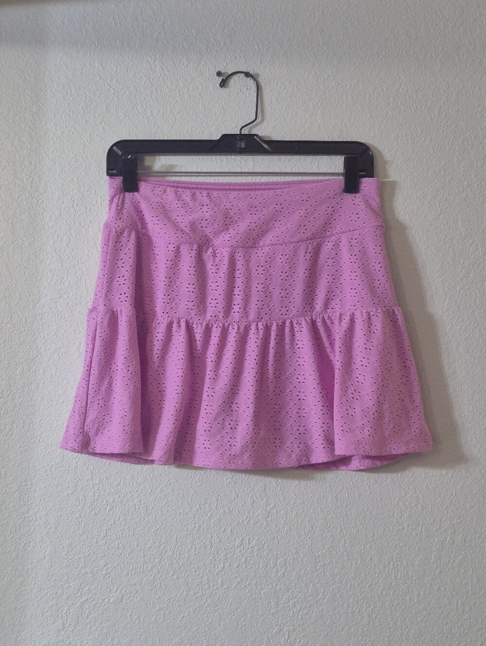 Kyodan Pink Eyelet Tiered Skater Skirt